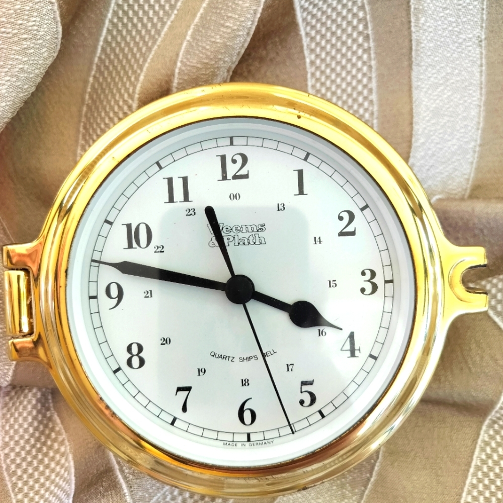 Weems & Plath Brass Nautical Clock